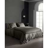 Madame Coco Samoa King Size Bambu Saten Çarşaflı Nevresim Takımı - Haki - 240 x 220 cm