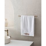 Madame Coco Slyvia Nakışlı %100 Pamuk Yüz Havlusu - Beyaz - 50x76 Cm 8684427212288 Beyaz