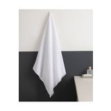 Madame Coco Soderna Pamuklu Banyo Havlusu - Beyaz/Gri