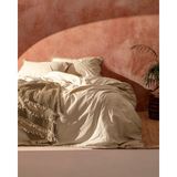 Madame Coco Sona Çift Kişilik Püsküllü Çarşaflı Nevresim Takımı - Bej - 200 x 220 cm