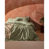 Madame Coco Sona Çift Kişilik Püsküllü Çarşaflı Nevresim Takımı - Haki - 200 x 220 cm