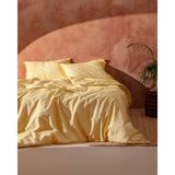 Madame Coco Sona Çift Kişilik Püsküllü Çarşaflı Nevresim Takımı - Sarı - 200 x 220 cm