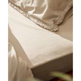 Madame Coco Sona King Size Püsküllü Çarşaflı Nevresim Takımı - 240 x 220 cm - Bej