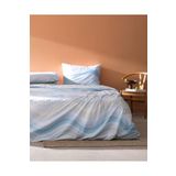 Madame Coco Suivre King Size%100 Pamuk Ranforce Baskılı Nevresim Takımı, Turkuaz, 240 x 220