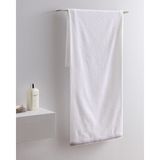 Madame Coco Topaze Pamuklu Banyo Havlusu - Beyaz/gri - 70X140 cm - 70 x 140 cm - Beyaz - Gri