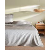 Madame Coco Triangle King Size%100 Pamuk Yatak Örtüsü, Gri, 275 x 275