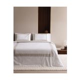 Madame Coco Valette King Size %100 Pamuk Nevresim Takımı - Beyaz/Taş