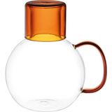 Madame Coco Vannes Borosilikat Cam Sürahi - 1400ML - Kulplu - Amber - 1,4 lt