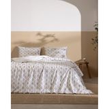 Madame Coco Verne Tek Kişilik %100 Pamuk Ranforce Baskılı Çarşaflı Nevresim Takımı - Gri - 160 x 220 cm