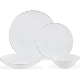 Madame Coco YSET0000000119 Allons Beyaz-Silver 6 Kişilik 24 Parça Yemek Takımı