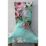 Madame Deco Dijital Baskılı Likralı Sandalye Kılıfı - 34 x 48 cm - Açık Turkuaz