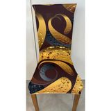 Madame Deco Dijital Baskılı Likralı Sandalye Kılıfı - 34 x 48 cm - Kahverengi