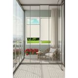 Madame Dower Kancalı Sistem Krem Plise Perde - Montaj Gerektirmeyen Cam Balkon Ve Pvc Pencere Perdesi