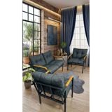 Madame Home Antrasit Balkon, Bahçe,Teras,Cafe - Salon - Metal Kanepe Koltuk Takımı Bahçe takımı 2+1+1