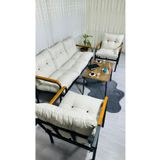 Madame Home Begonvil Balkon, Bahçe - Metal Kanepe Koltuk Takımı 3+1+1 + Sehpa