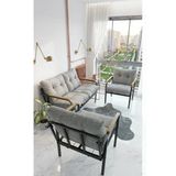 Madame Home Gri Orkide Oturma Gurubu 2-1-1 Açık Gri