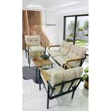 Madame Home Krem Nilüfer Oturma Grubu 2-1-1 Sehpa Krem