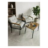 Madame Home Lale Balkon, Bahçe, Cafe Metal Kanepe Koltuk Takımı 2 Tekli + Sehpa Açık Gri