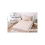 Madame Home Tek Kişilik Bej Lastikli Çarşaf Takımı 90x190 cm + 20 cm Yükseklik %100 Pamuk