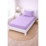 Madame Home Tek Kişilik lila eflatun Lastikli Çarşaf Takımı 90x190 cm + 20 cm Yükseklik %100 Pamuk