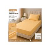 Madame Home Tek Kişilik Sarı Lastikli Çarşaf Takımı 90x190 cm + 20 cm Yükseklik %100 Pamuk