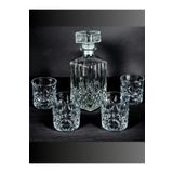 MADAME LUDA 5 Parça Viski Bardağı-Karaf Şişe Takımı(4 ADET 340 ML.VİSKİ BARDAĞI+750 ML.VİSKİ-VOTKA-ŞARAP KARAFI)
