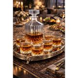 MADAME LUDA 7 Parça Dubai (VİP)-Romantic Viski Takımı.Kristal-(6 ADET VİSKİ BARDAĞI+VİSKİ KARAFI)