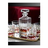 MADAME LUDA 7 Parça Viski Bardağı-Karaf Şişe Takımı(6 ADET 340 ML-VİSKİ BARDAĞI-750 ML-VİSKİ-VOTKA-ŞARAP KARAFI)