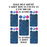 MADAME LUDA Kale Büyük Boy Jumbo Xl-25 Cm-500 gr X 5 Adet Termos Buz Aküsü Kasedi.termos-kamp-piknik-mangal.