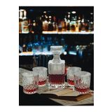 MADAME LUDA Kristal 7 Parça-750 Ml.Karaf Şişe-340 Ml.6 Adet Viski Bardağı-Kadehi.Viski-Likör-Şarap Takımı.Seti.