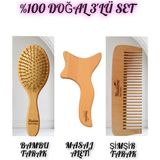 Madame Naturel %100 Doğal 3`lü Set (Bambu Tarak - Masaj Aleti - Ahşap Tarak)