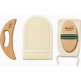 Madame Naturel %100 Doğal3'lü Set (At Kılı Selülit Fırçası + Masaj Tahtası + Eldiven Kabak Lifi )