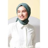 Madame Polo BAMBU KRAŞ EŞARP YEŞİL– Kendinden Kırışık Ütü Gerektirmez | 100x100 cm