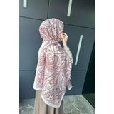 Madame Polo Historical Victorian Desen Şal - Pembe