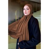 Madame Polo Krep Şifon Şal - Bakır