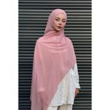 Madame Polo Krep Şifon Şal - Pembe