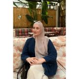 Madame Polo Krep Şifon Şal - Vizon
