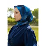 Madame Polo Rustic Rosie Desen Eşarp - Lacivert