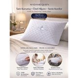 Madame Queen Premium 2 Adet 50X70 Su ve Sıvı Geçirmez Yastık Alezi - Fermuarlı Kapitone Yastık Koruyucu - 50 x 70 cm - Beyaz