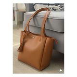 Madame Üç bölmeli kadın kol çantası kaliteli suni deri shopper