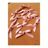 Madamera Pudra Pembe Grogren Fiyonk Kurdele 1 cm 50 Adet, Hediye Paketleme, Süsleme için Fiyonk Kurdele