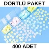 Madamina 4'lü Paket 400 Yaprak Parfümlü Eriyen Mini Kağıt Sabun pH Dengeli Kokusuz El Sabunu
