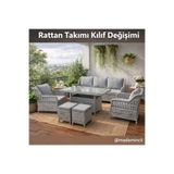 MADAMİNCİ Balkon Mobilyası Bahçe Mobilyası Minder Kılıfı – Su İtici Outdoor Kumaş Pati Dostu