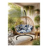 MADAMİNCİ Tekli Salıncak Minderi 70x60 cm Fermuarlı Bahçe Balkon Salıncak Minder Kılıfı