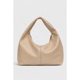 Madamra Bej Kadın Shopper Omuz Çantası – Yumuşak Form Vintage Model
