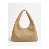 Madamra Hasır Görünümlü Kadın Shopper Omuz Çantası – Yumuşak Form Vintage Model