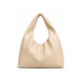 Madamra Krem Kadın Shopper Omuz Çantası – Yumuşak Form Vintage Model