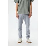 Mad&Calf Erkek Regular Fit Paçası Lastikli Şardonsuz Eşofman Altı Gri 2XL