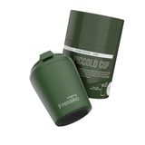 made by Fressko Piccolo Yalıtımlı Yeniden Kullanılabilir Kahve Bardağı, Sip, Haki, 118 ml | BPA İçermez, Sıcak ve Soğuk İçecekler İçin, Ölçü Çizgileri, Kafelere Uygun Tasarım