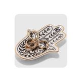 MADE BY LUCKY Takı Tabağı Biblo Tabak Yüzük Tabak Seramik Hamsa Nazar Gözü Fatima Tutucusunun El Küllük Biblo Tabak Kase Küçük Boho Ev Dekoratif Sevimli Dekor Takı Tepsisi Tabak Hediye Anne Doğum Günü